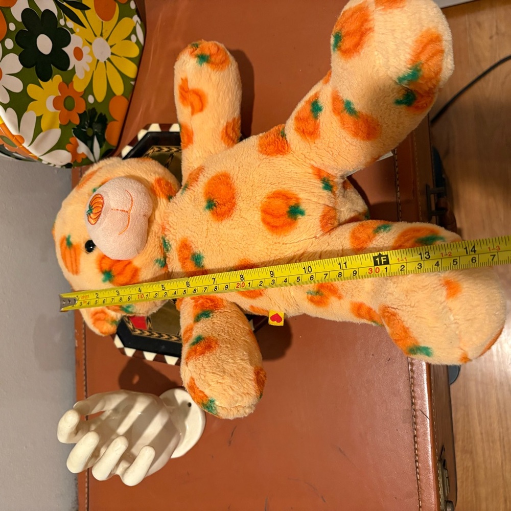 Build A Bear Pumpkin Nose Retired 2012 Teddy Bear Fall Halloween Retired BAB - Picture 8 of 9